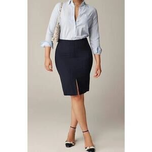 J.Crew Periwinkle Italian Bi-Stretch Pencil Skirt - Size 8 - Pre-owned